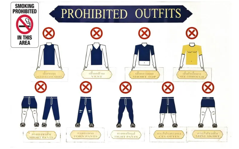 Palácio Real é sagrado, cuide da vestimenta