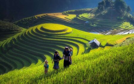 A beleza do Vietnã e do Delta do Mekong.