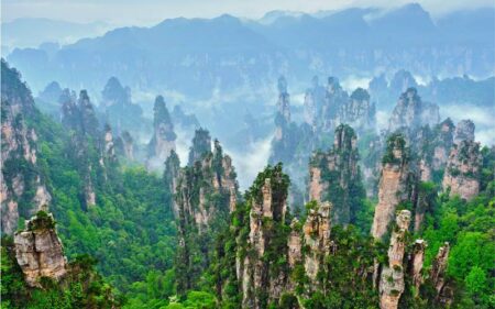 Viagem à China e Chongqing com Zhangjiajie Montanhas de Avatar.