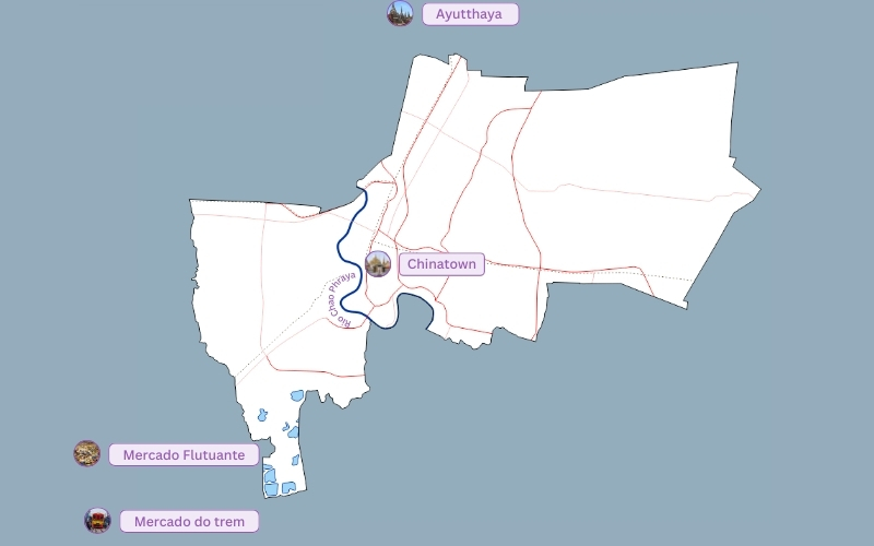 Descubra mercados, Ayutthaya e Chinatown animada