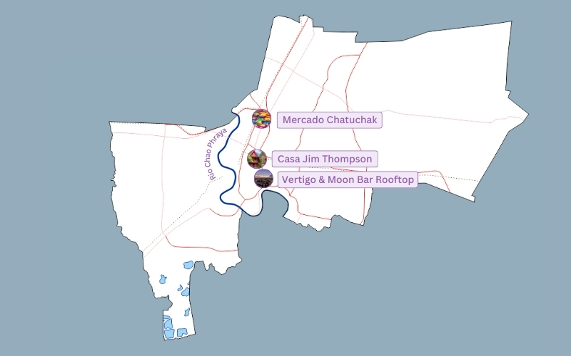 Compre no Chatuchak e admire o Vertigo Rooftop