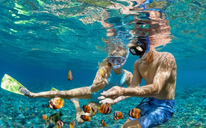 Lamai Beach é ponto favorito para snorkeling