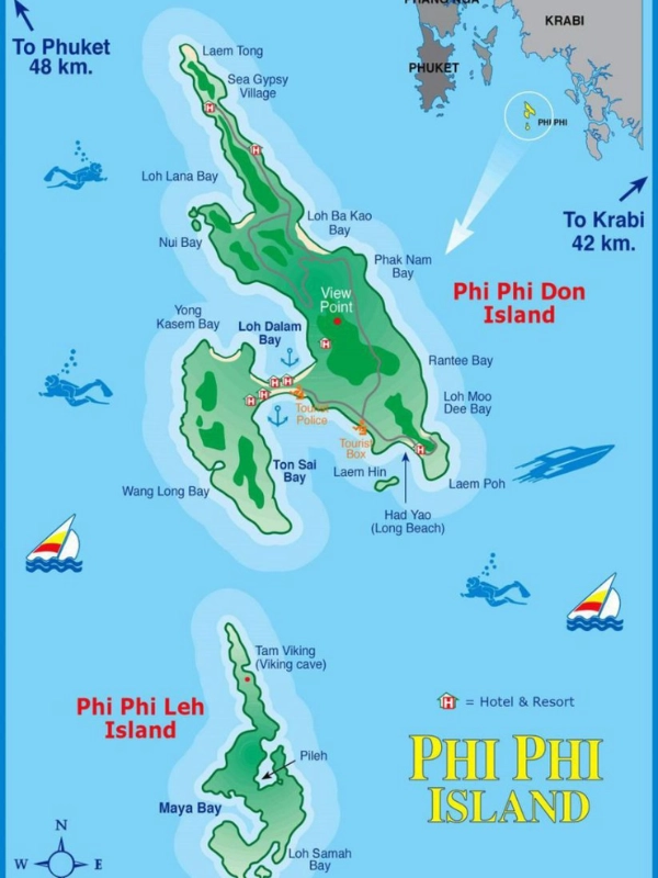 Phi Phi reúne as ilhas Don e Leh deslumbrantes