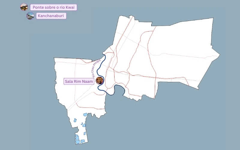 Descubra Kanchanaburi e jante no Sala Rim Naam