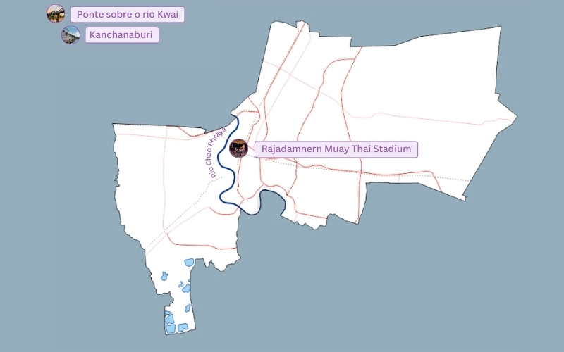 Explore Kanchanaburi e vibre com Muay Thai à noite