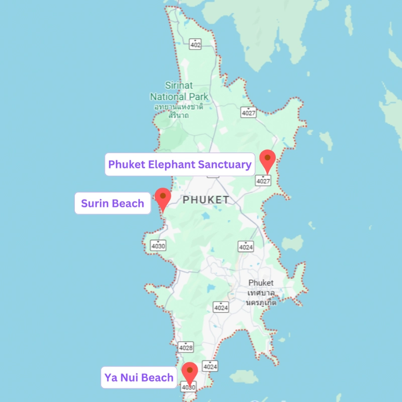 Dia seis combine Elefantes e praias Surin Ya Nui