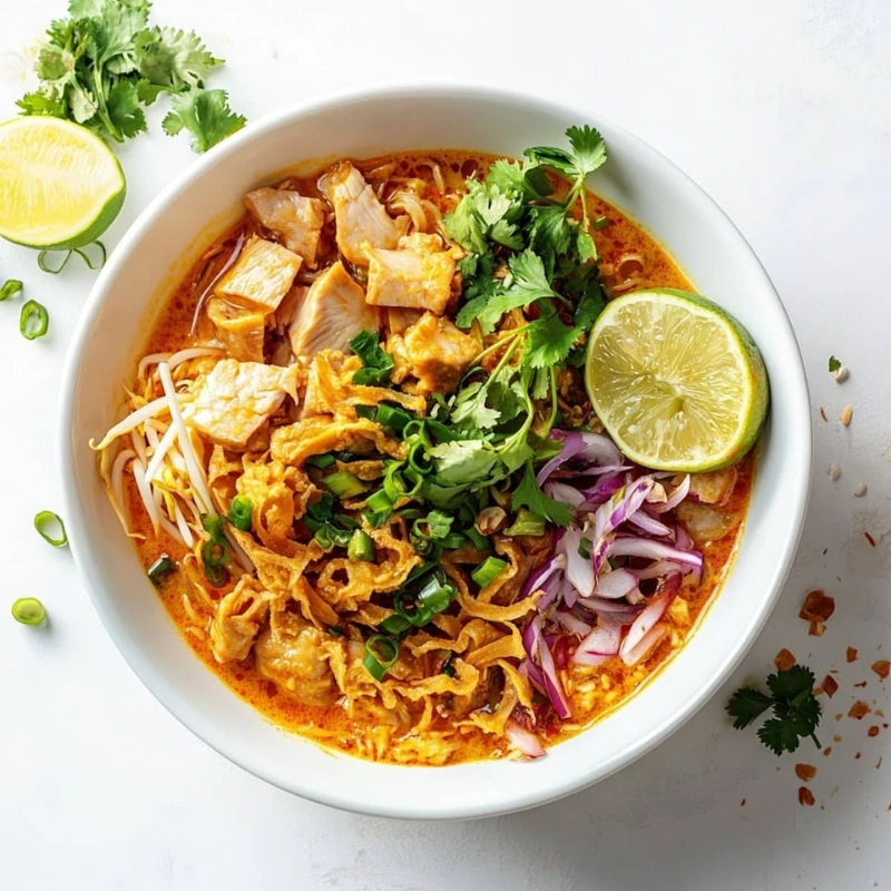 Khao Soi é sopa de macarrão com curry do norte