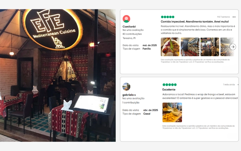 Bem avaliado pelos sabores frescos e pelo ambiente acolhedor