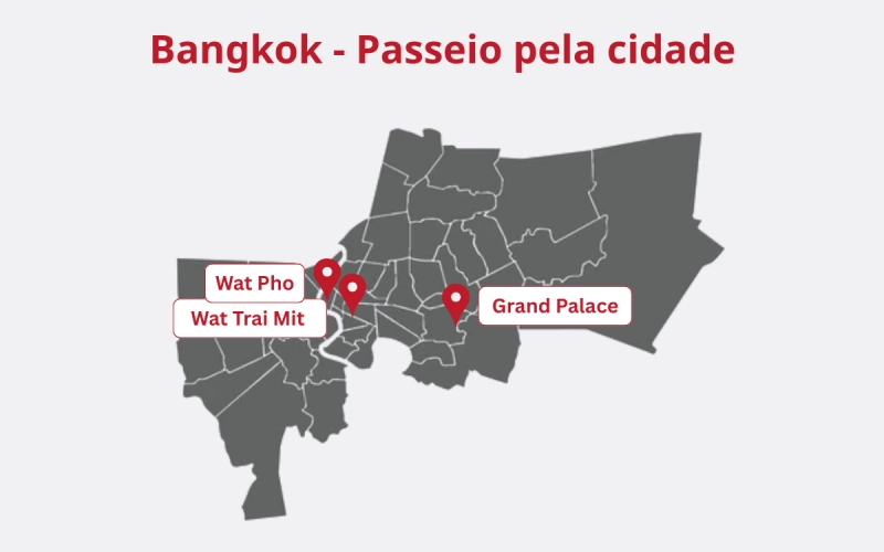 Descubra Bangkok com templos e o Grande Palácio