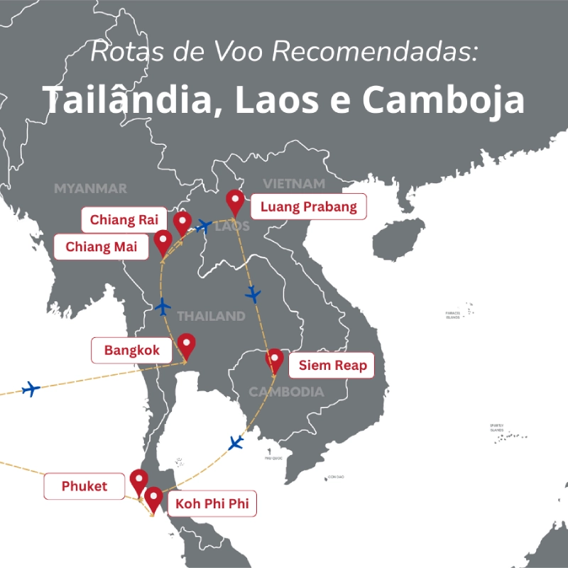 Mundo Asia facilita voos entre Tailândia Laos e Camboja