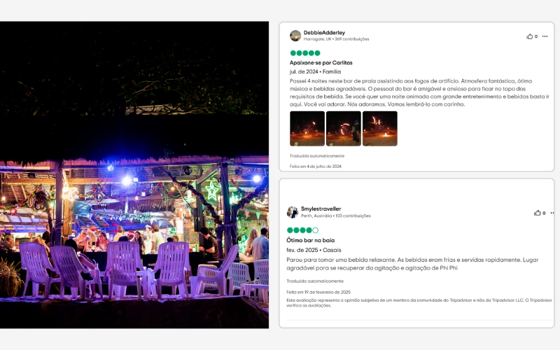 Carlito’s Bar tem música vista e shows de fogo