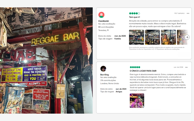 Reggae Bar vibra com energia e ringue central