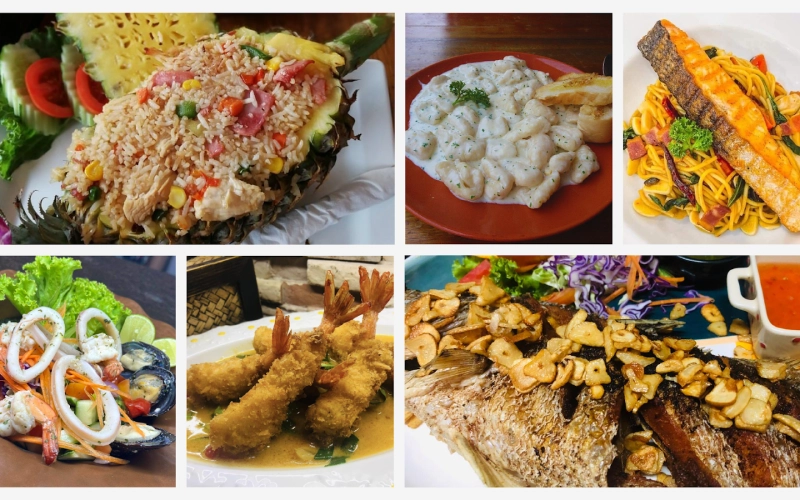 Sabores do mundo em um cantinho de madeira acolhedor