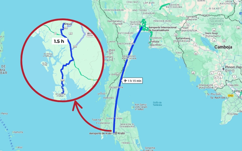 Voe para Krabi e pegue barco até Koh Lanta