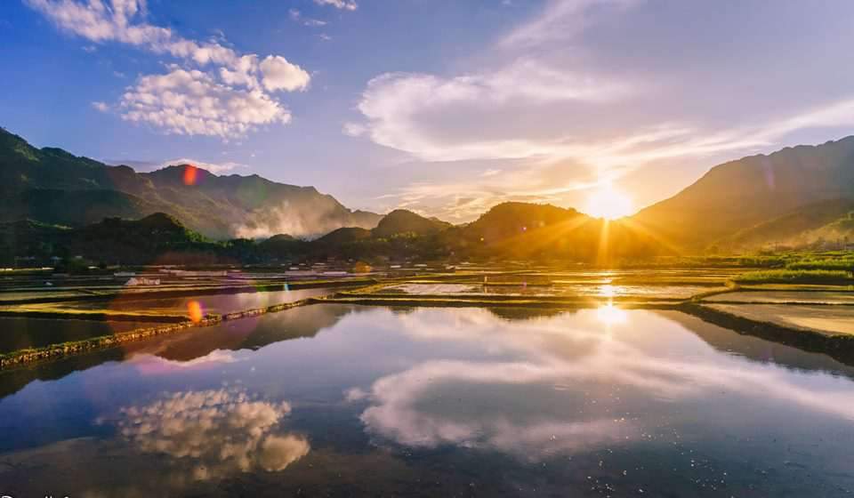 Fields in sunlight Mai Chau