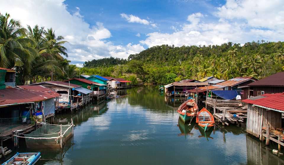 Floating village in Tonle Sap