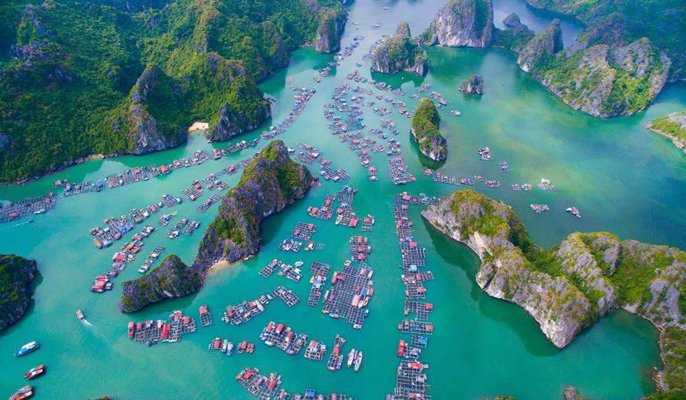 pueblo flotante de Halong