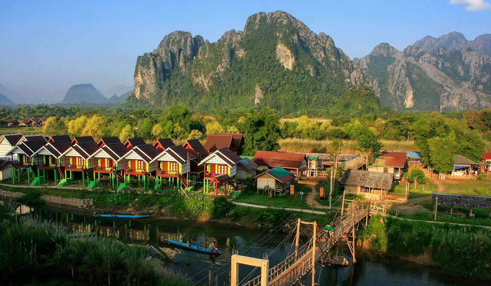 Nam Song River in Vang Vieng